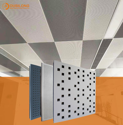 Panneau de plafond perforé en aluminium faux acoustique en métal 600 x 600 x 0.6mm