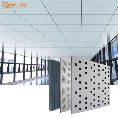 L'agrafe blanche imperméable dans plafond en aluminium/en aluminium couvre de tuiles le panneau de plafond perforé en métal pour le bureau