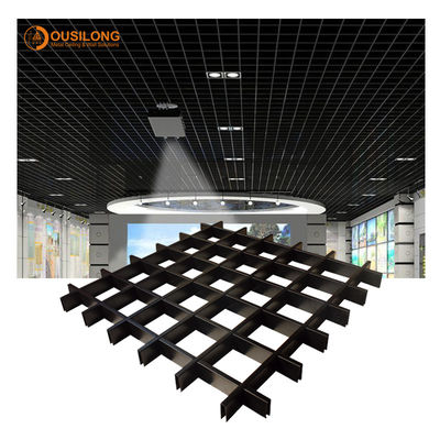 Plafond faux de grille de pièce en t en métal en aluminium ouvert de cellules de suspension pour construire la décoration de plafond de mur intérieur