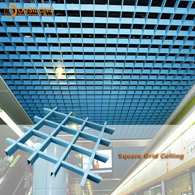 Plafond de construction de mur couvrant la grille suspendue de plafond de cellules de place en métal des matériaux RAL 9016 de Decorational