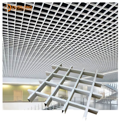Poudre treillagée de plafond suspendue par gril en métal enduisant le plafond faux de grille de place à vendre