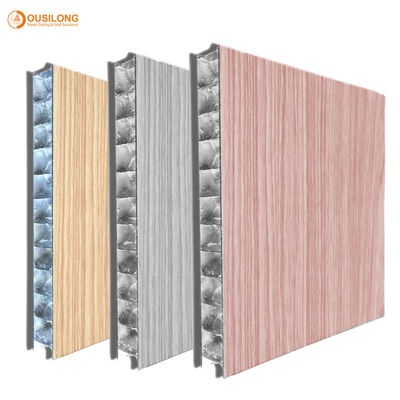 Panneau en aluminium acoustique de nid d'abeilles de couleur en bois pour le mur intérieur 1220×2440mm
