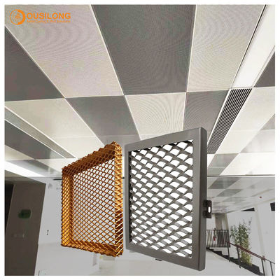 Métal Mesh Commercial Ceiling Tiles pour le plat de grille en aluminium de construction de décoration