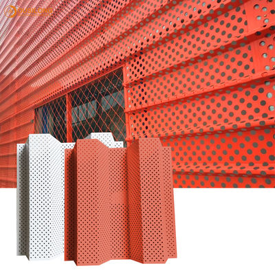Panneau ondulé d'aluminium de haute résistance pour la décoration de mur extérieur et intérieur