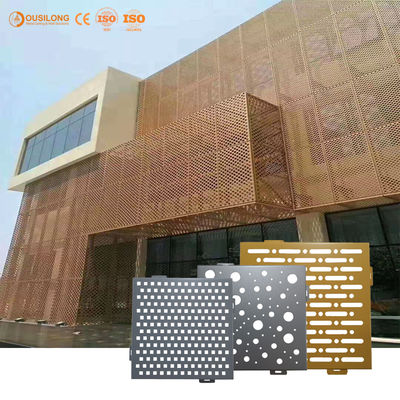 La commande numérique par ordinateur a coupé le panneau de mur rideau a perforé les panneaux de revêtement en aluminium de façade pour l'ornement architectural
