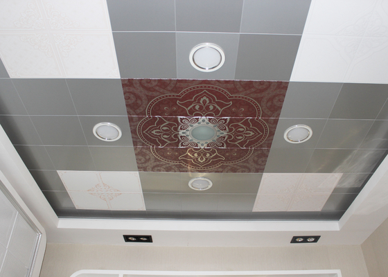Le plafond artistique de la troisième dimension, plafond résidentiel couvre de tuiles 350mm x 550mm