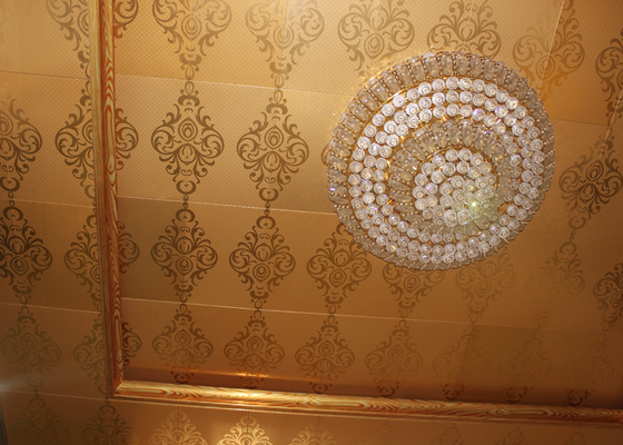 Tuiles artistiques en aluminium de relief de plafond pour le plafond décoré résidentiel, 300mm x 450mm