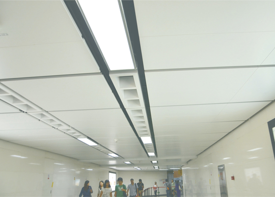 Ignifugez les panneaux de plafond en aluminium perforés colorés, tuiles commerciales de plafond de baisse 600 x 1200