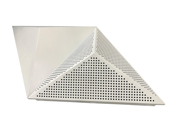 Agrafe instantanée pressée décorative dans le panneau suspendu par conception spéciale acoustique en métal de plafond de la triangle 3D