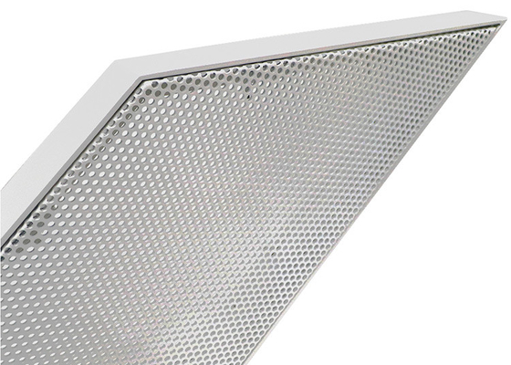 Pulvérisation extérieure de poudre en métal de mur rideau de la forme prismatique en aluminium perforée PVDF de panneau