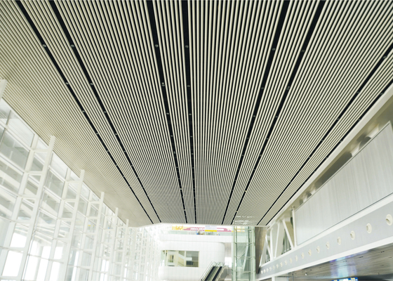 Tuiles commerciales en aluminium de plafond/plafond suspendu décoratif pour l'aéroport