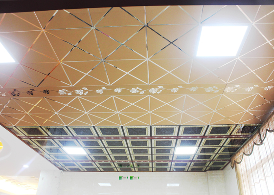 Tuiles découpées de plafond de baisse, panneau de plafond suspendu décoratif de sous-sol