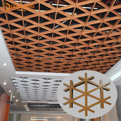 Grille en aluminium de plafond en métal de triangle d'intérieur ignifuge pour des matériaux de construction de supermarché